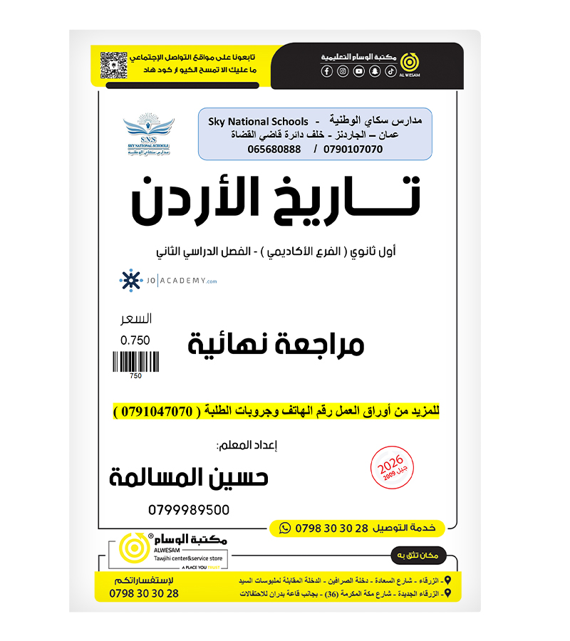 نماذج المقترحة الفصل الثاني حسين المسالمة تاريخ 2009