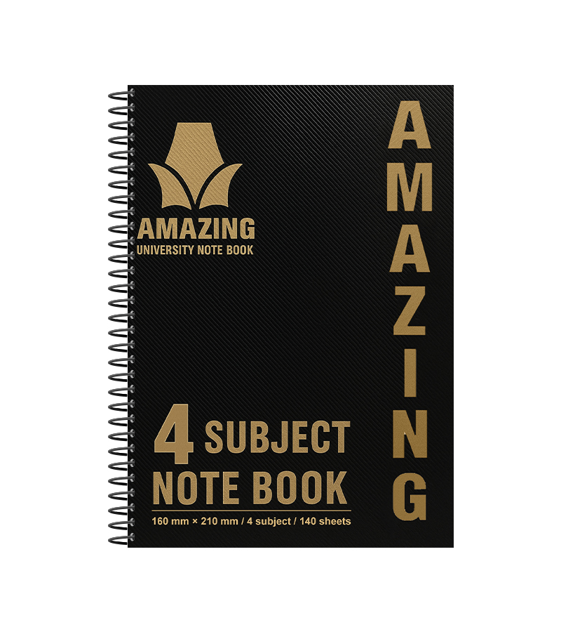 دفتر 4 مواد حجم صغير amazing (A5)