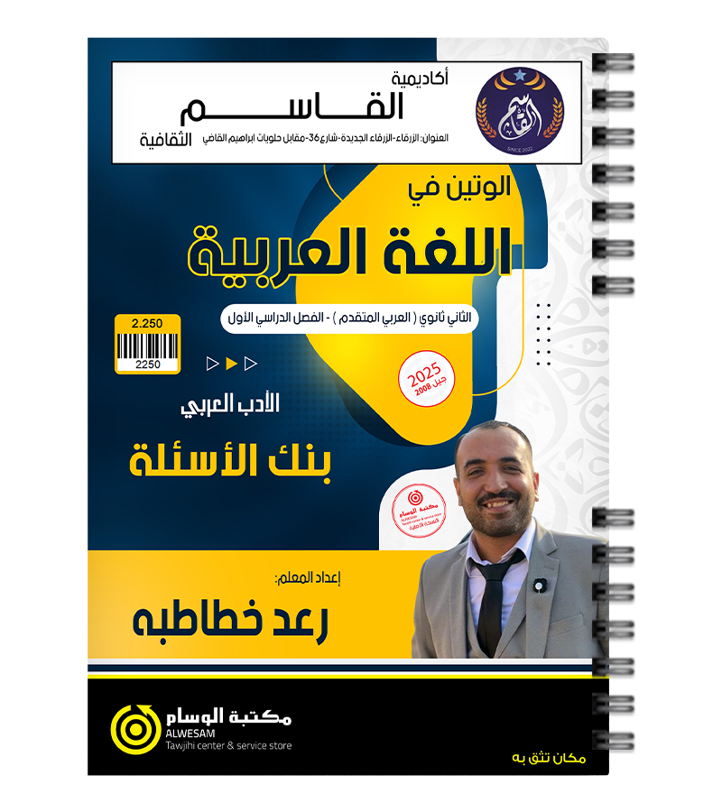 بنك الاسئلة رعد الخطاطبة الادب 2008