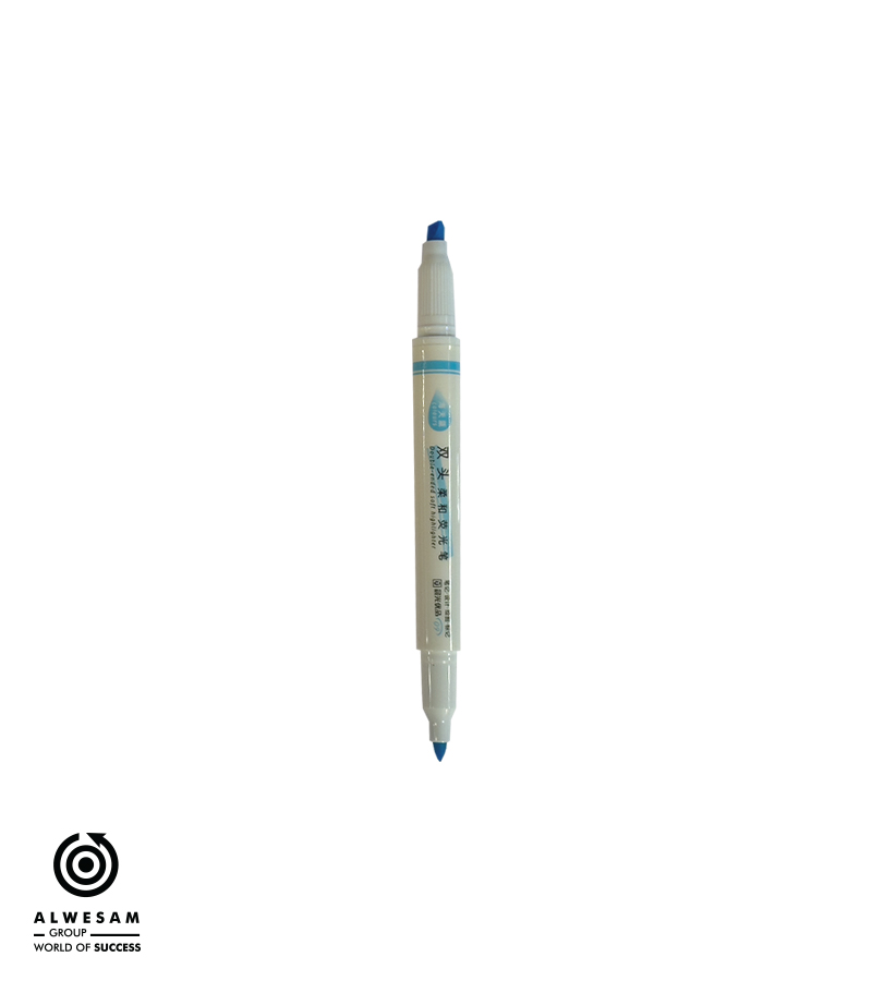 قلم تحديد برأسين (لون ازرق فاتح )
