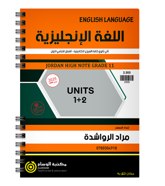 الوحدة الاولى و الثانية انجليزي متقدم  مراد الرواشدة 2008