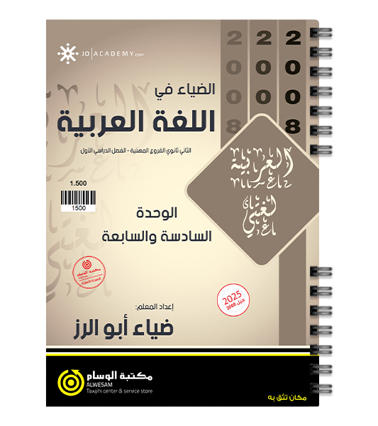 الوحدة السادسة و السابعة الفروع المهنية ضياء ابو الرز 2008